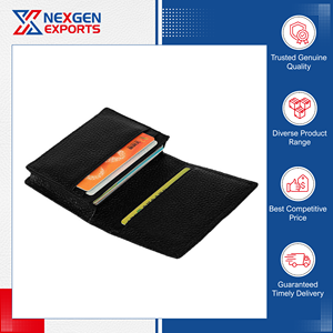 Fabricante de Confianza que Ofrece Tarjetero de Cuero Genuino de Alta Calidad, Duradero y Multifuncional para Tarjetas de Crédito y Negocios - Product Image 4