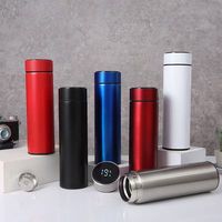 Bouteille d'eau intelligente d'extérieur personnalisée en acier inoxydable 500 ml avec rappel de température et écran LED pour le voyage