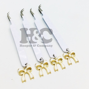 Pince à épiler professionnelle en acier inoxydable durable pour extensions de cils, anti-magnétique, précision, pointe lisse et dentelée, vison - Product Image 6