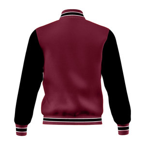 Custom Made Men's Vintage Style Varsity <b>Jacket</b> Premium Quality Windproof Breathable <b>Fleece</b> <b>Lined</b> Polyester/Cotton Custom Colors - Product Image 3