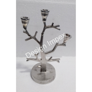 Abstract Style Candle Holder Christmas Holiday Decoration Candle Holder Rust Finish Home Decorating Items Metal <b>Crafts</b> - Product Image 6