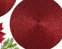 Chemin de table perlé fait main créatif, rouge de Noël, rond, centre de table, cadeau de pendaison de crémaillère, décoration de Noël