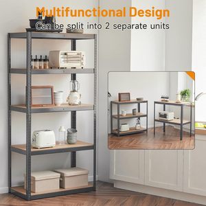 Thanh Đảo kệ lưu trữ có thể điều chỉnh chiều cao Heavy Duty 5-Tier nhà để xe kệ đơn vị kim loại đa sử dụng giá lưu trữ estantes metalicos - Product Image 5