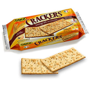 Crich Baked Hard Salty Wholemeal Cracker 250g X 12 Packs (G25X10) Low-Fat <b>Snack</b> Variety Pack - Product Image 1