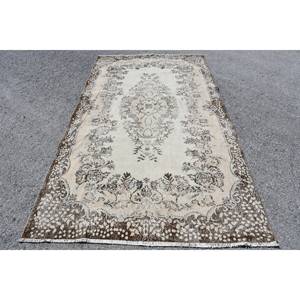 Clásico Beige marrón 5,3X9,4 pies Vintage alfombra turca lana Imitación Piel de conejo látex nuevo rectángulo Patchwork para pasillo cabecera - Product Image 1