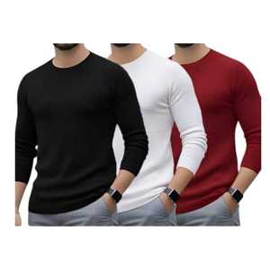 Pull en laine fine durable pour homme 2025, vêtements de travail écologiques, usage polyvalent en hiver, activités de plein air, uni - Product Image 6