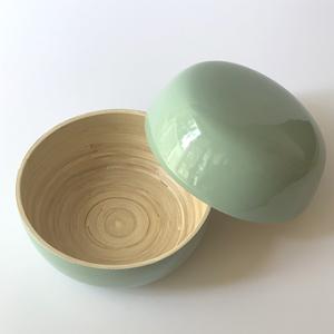 Elegant Handmade Polished Eco-Friendly Round Bamboo Bowl Set Classic <b>Dinnerware</b> Customized Spun Kitchen Accessories Party - Product Image 3