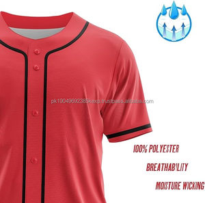 Maillots de Baseball et Softball pour Adultes Personnalisables en Usine Directe Style Décontracté Design Unique Bouton Respirant Caractéristique Vêtements Doux - Product Image 5