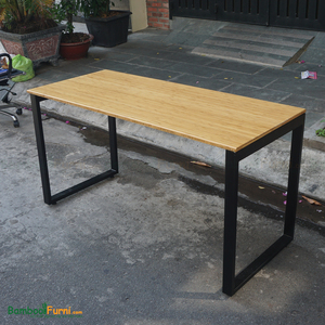 RecBamboo BFRB003 140x60cm Computer <b>Desk</b> with Assembled Iron Legs - Product Image 3