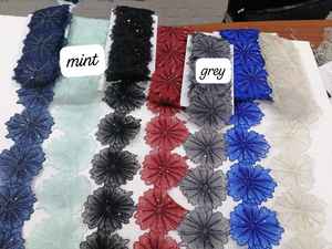 ขอบผ้าลูกไม้ปักหรูหราหรูหราสง่างามสำหรับชุดเจ้าสาวและชุดราตรีสำหรับเสื้อผ้ามีสไตล์ - Product Image 2