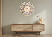 Horloge personnalisée en bois avec 12 photos pour les photos de mariage en famille