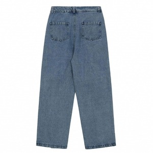 Bouton personnalisé Baggy hommes Jeans coupe ample 100% coton Denim Streetwear pantalon multi-boutons panneau pour été printemps - Product Image 6