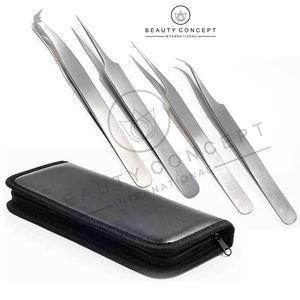 Pinzas de pestañas de acero inoxidable acabado mate alta calidad venta al por mayor servicio OEM mejor proveedor por Beauty Concept International - Product Image 3