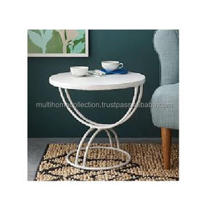 Fabriqué en Inde Tendance Meubles Table Basse Maison Décorative Dernières Tables Basses Table Basse Ronde En Métal Avec Plateau En Marbre - Product Image 5