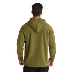 Sudadera con Capucha de Forro Polar de Algodón Personalizada al por Mayor para Hombre, Otoño, Ecológica, con Logotipo 3D, Corte Regular, Hombros Caídos - Product Image 4