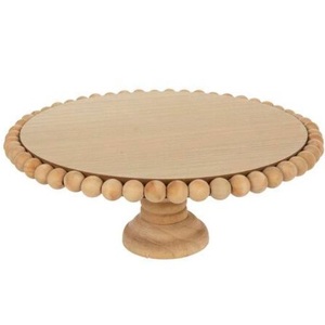 Último diseño 2025 Soporte de pastel de madera de mango con cubierta de cúpula Alta calidad Mejor calidad Artículo decorativo para el hogar Artículo de lujo de madera Top - Product Image 3