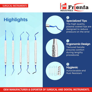 Kit de Procedimiento de Túnelización Vista, 5 Piezas, Instrumentos Dentales con Recubrimiento de Plasma Azul para Reposicionamiento de Encías Periodontales - Product Image 4