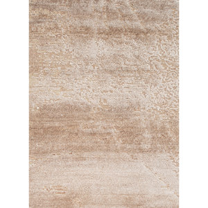 Entropy Ivory <b>Hand</b> Knotted Wool Bamboo Silk Rug AKWB-3573 10mm Thick Rectangular Home Floor Model Abstract for Hallway Handmade - Product Image 3