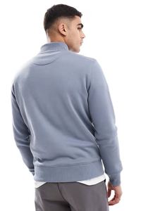OEM Custom Quarter 1/4 Half Zip Pullover Sweatshirt Drop Shoulder Heavyweight 100% Cotton 320GSM Oversized Men's Zip up Hoodies - Product Image 2