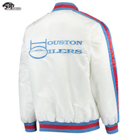 Veste universitaire en satin personnalisée pour les équipes Detroit inspiré de la broderie de logos vêtements d'extérieur de style université et collège pour l'hiver vente en gros