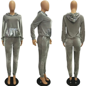 Stylish Ladies Plus Size <b>Velour</b> <b>Tracksuit</b> Comfortable Pullover Sweatshirt With Elastic Waist Pants Stylish Casual Wear For All - Product Image 5