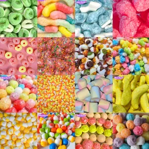 New Crispy Candy Sweets Snacks Freeze Dried Gummy Worms