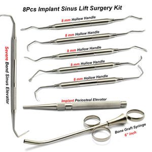 8Pcs Manual Stainless Steel Implant Sinus Lift Surgery <b>Set</b> Dental Oral Implant Surgical Instruments Reusable - Product Image 5
