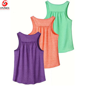 Vente en gros de débardeurs de sport pour femmes en maille respirante avec logo personnalisé pour les vêtements de sport - Product Image 1