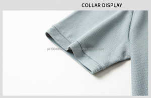 Chemises polo de golf tactique uni en maille à séchage rapide avec logo personnalisé Jacquard d'affaires pour hommes en coton pour hommes - Product Image 5