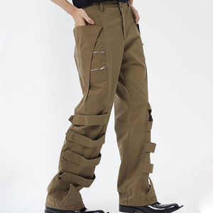 Pantalon cargo pour hommes OEM personnalisé 100% coton 310g Pantalon utilitaire décontracté avec bretelles Pantalon cargo personnalisé pour hommes - Product Image 2