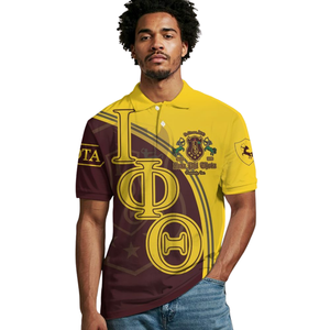 Camiseta Polo Clásica Iota Phi Theta 1963 para Hombre, Fraternidad Griega, Bordada, de Algodón, Estilo Universitario - Product Image 4