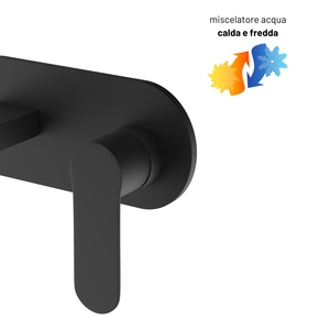 Rubinetto lavabo a leva singola serie Pop 35 mm nero opaco con cartuccia integrata a due fori - Product Image 3