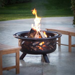 Handmade Smokeless Wrought Iron <b>Fire</b> <b>Pit</b> Eco-Friendly Freestanding Design for Rustic Outdoor Use <b>Portable</b> Charcoal/Wood Burning - Product Image 6