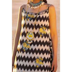 Conjunto de 2 Piezas de Traje de Lona Estampado y Bordado Sin Coser para Mujer TL-42115 - Product Image 1