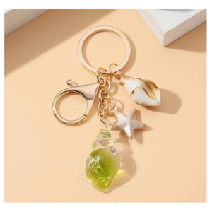 Porte-clés coquillage en acrylique, motif conque, style plage estivale, cadeau mode mignon pour les amoureux, accessoire de sac et de clés - Product Image 4
