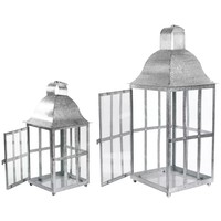 Lanternes en aluminium faites à la main de style vintage N Sons Innovation, porte-bougies rustiques, décoratifs pour intérieur/extérieur, patio, véranda