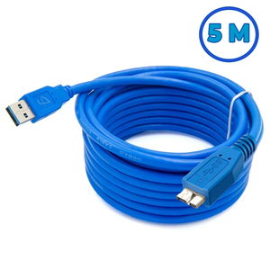 Cable USB 3.0 para Disco Duro Externo de 5 Metros de Largo con Malla de Protección - Product Image 3