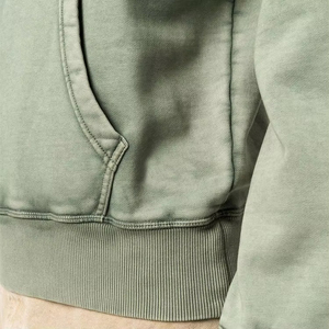 Sudadera con capucha desgastada lavada personalizada de alta calidad 100% algodón ropa de calle en blanco pulóver sudaderas con capucha Vintage lavadas con ácido para hombres - Product Image 2