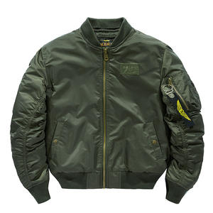 Wholesale Men's Casual Winter <b>Pilot</b> Bomber <b>Jacket</b> Detachable Hood Windproof Front Logo Autumn Stand Collar Flight <b>Jacket</b> - Product Image 5