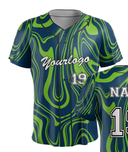 Conjunto Deportivo Transpirable de Jersey de Béisbol con Estampado de Sublimación Personalizado de Alta Calidad y Color Degradado - Product Image 6