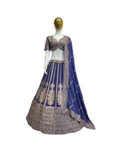Style indien lehnga choli robe de mariée Lehnga pour robe de mariée pakistanaise pour le jour du mariage robe de jour de mariage de mariée asiatique - Product Image 1