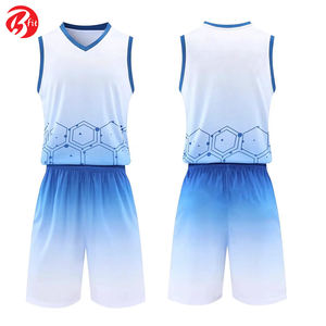 Sports Running Training Wear Kit d'uniformes d'impression par sublimation Ensembles de vêtements de basket-ball respirants pour adultes - Product Image 3