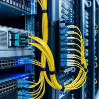 Cable de fibra óptica de matriz de salida múltiple (fan-out) MPO a LC de 16 núcleos, 2x 8F MPO hembra a 8x LC dúplex, LSZH, ramificaciones de 80 cm (MPO) y 50 cm (LC)