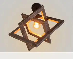 Lampe suspendue au Design moderne, décoration Simple, pendentif suspendu en bois Offre Spéciale indien. - Product Image 4