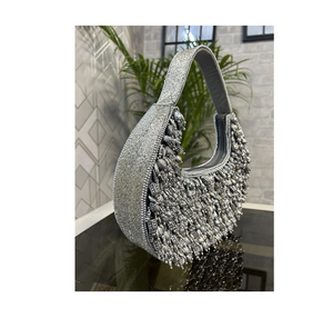 Bolso de Mano de Cuero PU de Media Luna de Diseño de Lujo para Mujer Joven, Gran Capacidad, Cierre de Cremallera Impermeable, Bordado, Venta al por Mayor - Product Image 3