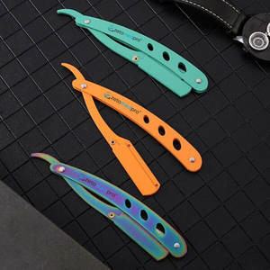 Navaja de Barbero Plegable de Acero Inoxidable Azul Cielo (color) - Product Image 6