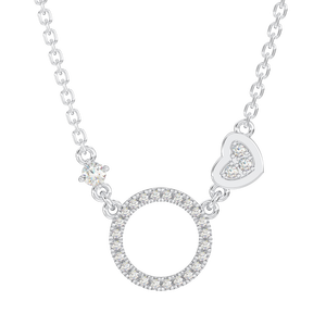 Direct Factory OEM ODM New Fashion Women's 925 Sterling Silver <b>Pendant</b> Necklace Rhodium Plated <b>Gold</b> Geometric <b>Heart</b> Zircon Stone - Product Image 1