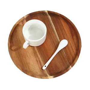 Handcrafted Wooden Plate Elegant Durable Dining Essential by glowin fashion - Product Image 1