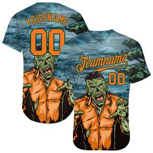 Estilo personalizado 100% malla de poliéster botón completo abajo manga corta bordado hombres camisetas de béisbol - Product Image 1