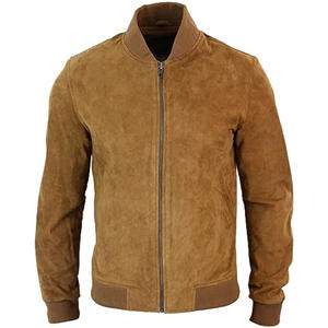 Chaqueta de moda de cuero Premium de alta calidad para hombre Chaqueta de cuero de gamuza de tacto suave Premium Chaqueta de cuero de gamuza tostada Completamente forrada - Product Image 1